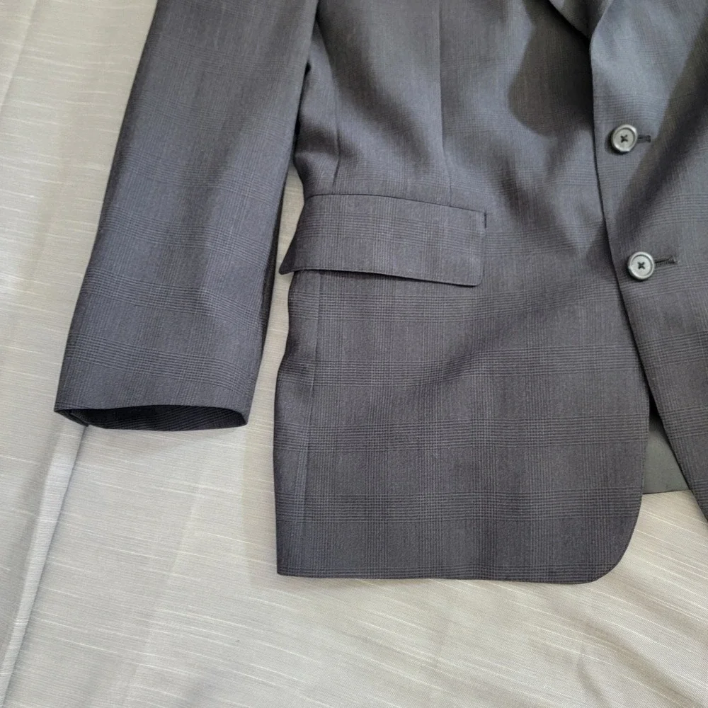 Brooks Brothers Sport Coat Blazer Plaid 2‎ Button Notch Lapel 42R USA Union Made